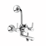 Wall Mixer 3 in 1 with L Bend Pipe & Provision of Overhead Shower & Hand Shower