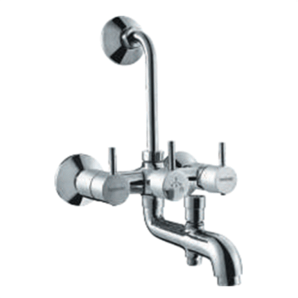 Wall Mixer 3 in 1 with L Bend Pipe & Provision of Overhead Shower & Hand Shower