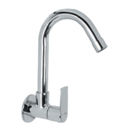 Sink Cock with Swivel Spout (Wall Mounted)