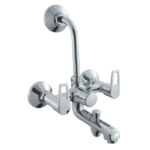 Wall Mixer 3 in 1 with L Bend Pipe & Provision of Overhead Shower & Hand Shower